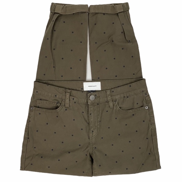 Current/Elliott The Easy Stiletto Olive Polka Dot Skinny Jeans - Picture 3 of 16